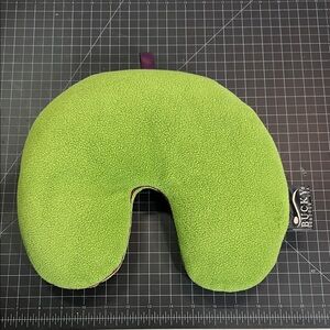 Plush Green Travel Neck Pillow